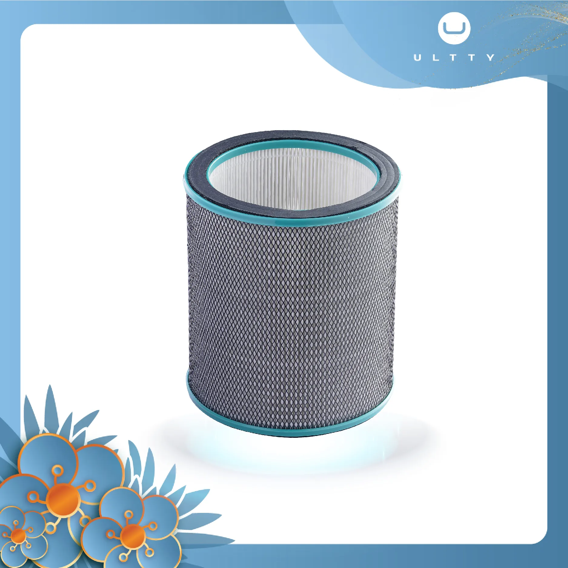 Système de filtre ULTTY HEPA H14 pour Ultty CR022 Ventilateur filtre à air humidifié