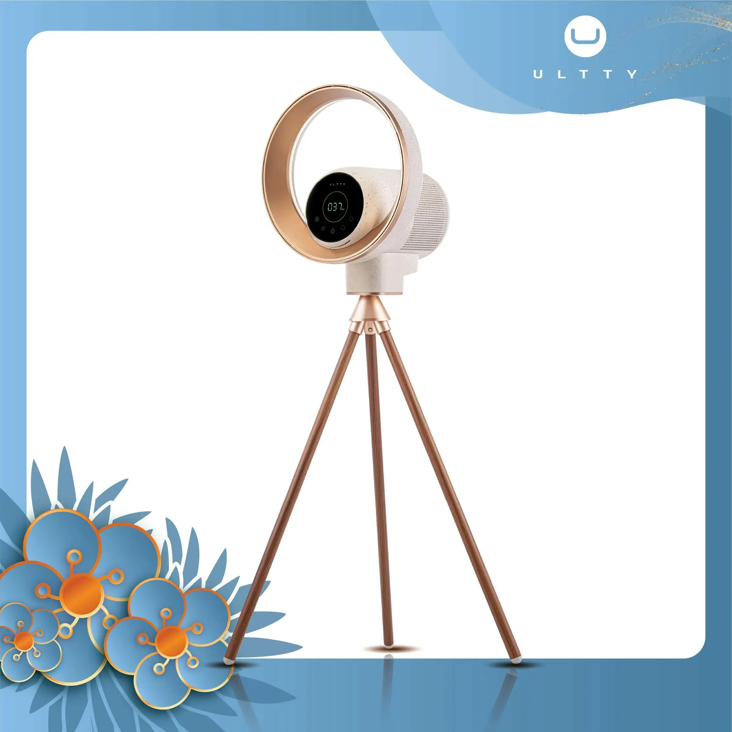 U ULTTY BB Rosé Champagne - Ventilateur purificateur et désinfectant