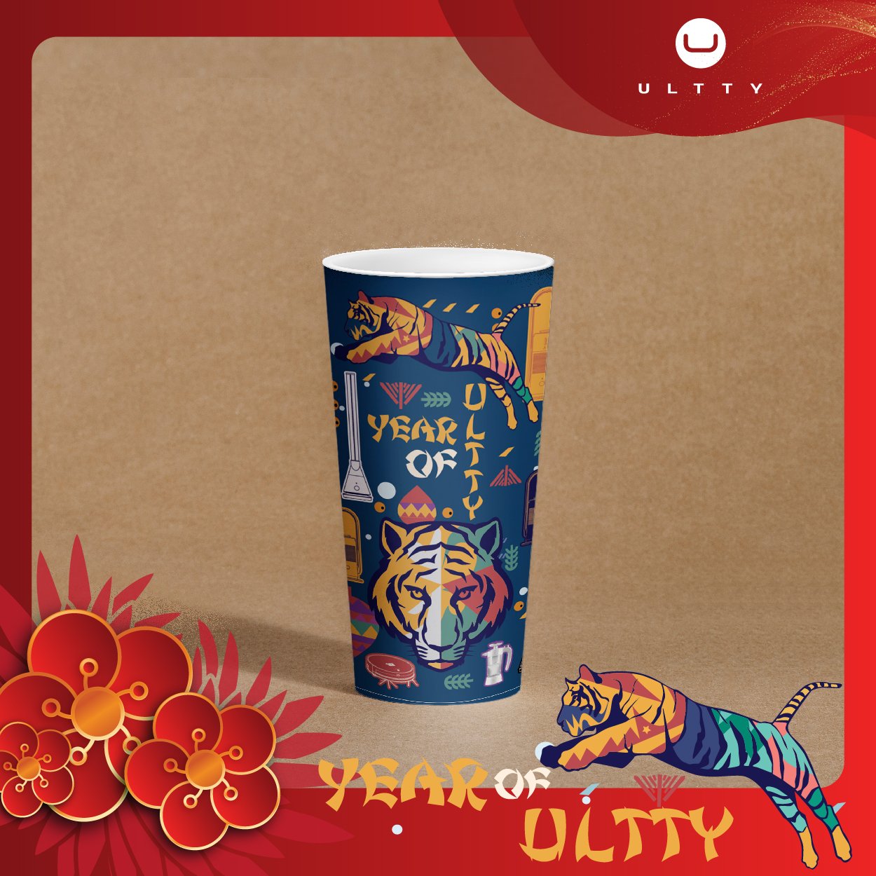 Mug en porcelaine haut de gamme "Year Of Tiger - Year Of Ultty